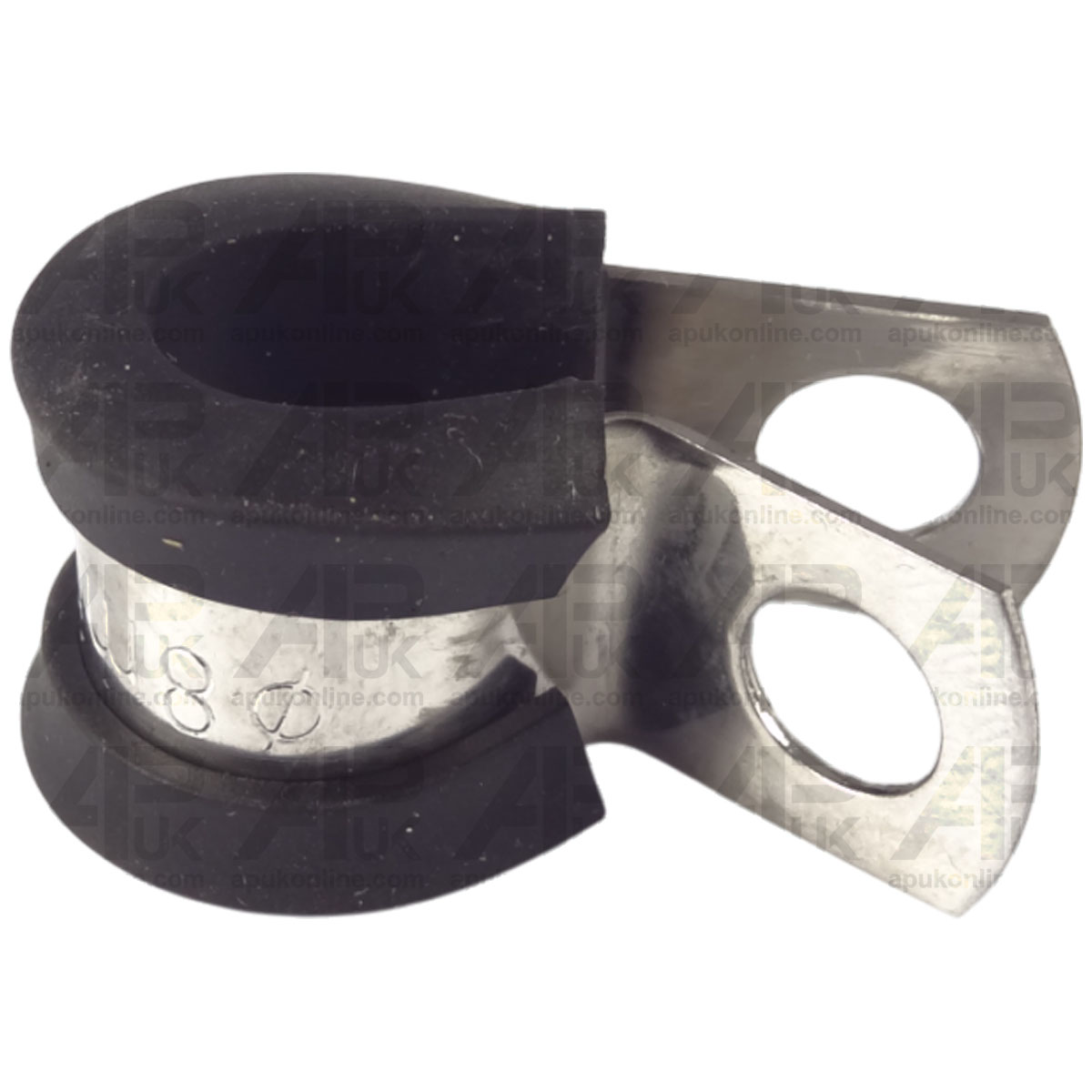 P Clip 8mm M6 Stainless Steel Rubber Lined Type Tractor Brake Hose Cable Clamp