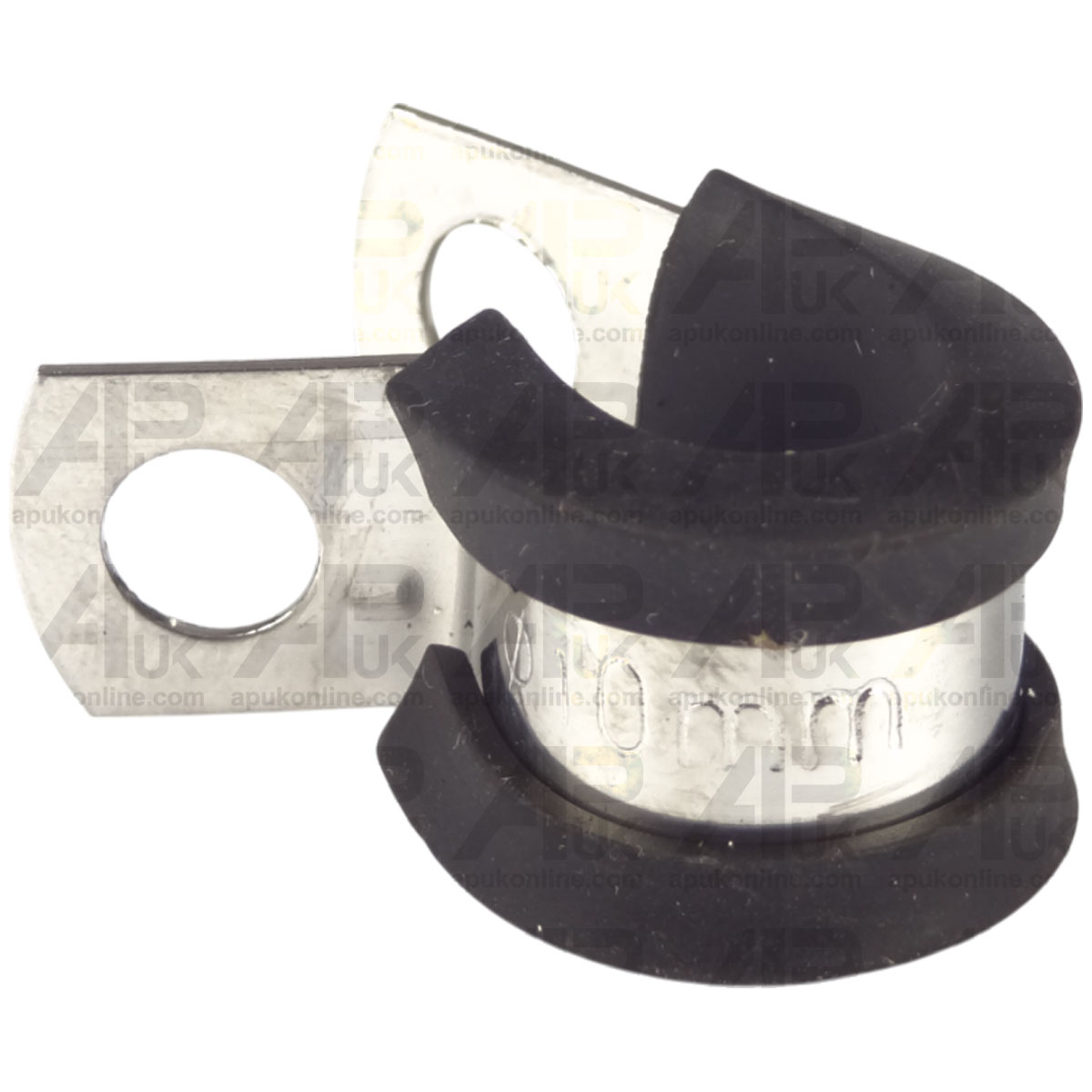 P Clip 10mm M6 Stainless Steel Rubber Lined Type Tractor Brake Hose Cable Clamp