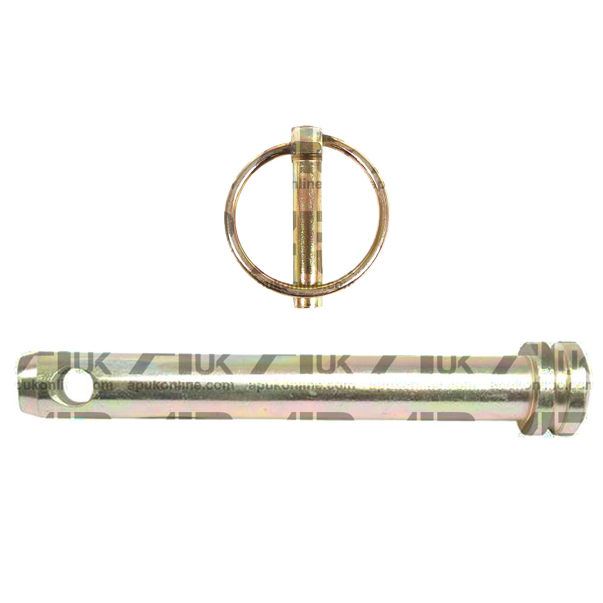 Tractor Lower Lift Arm Link Pin Dia 7/8&quot; x 190mm Useable 143mm Cat 1 &amp; Lynch Pin