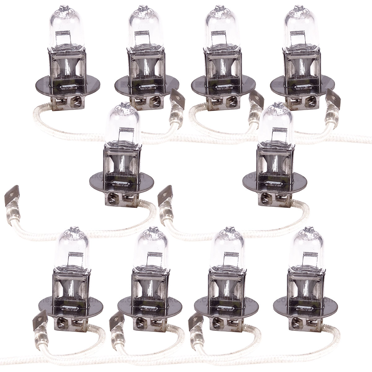 10 X Halogen Bulb H3 12V 55W Light Bulbs Work Lamp Worklight Tractor Digger 4X4