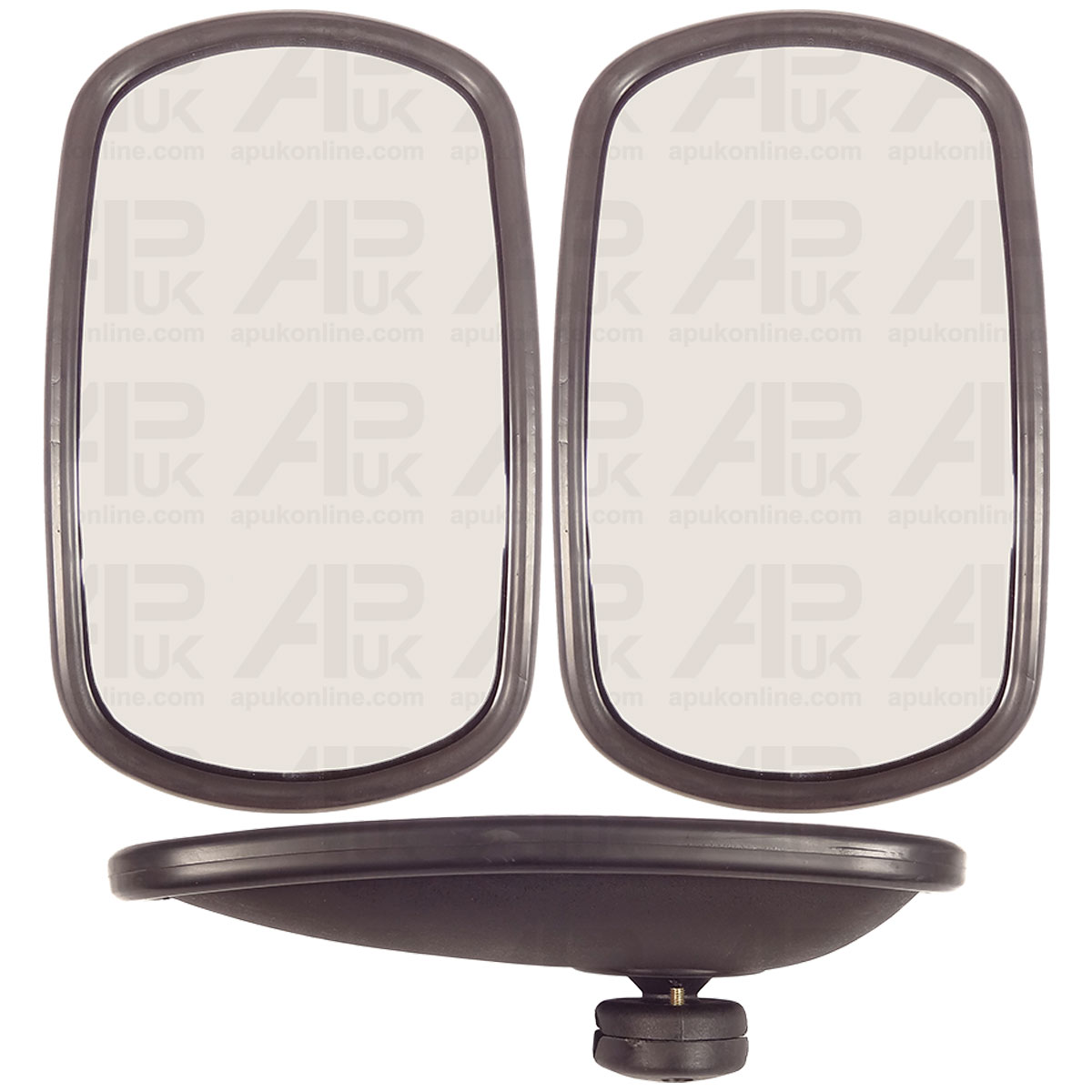 Pair of Universal Wing Mirror Head &amp; Glass 10&quot; x 6&quot; Tractor Digger Lorry Truck