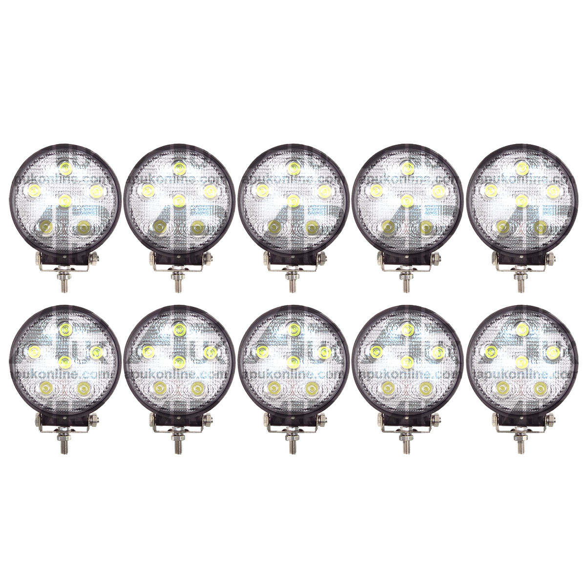 10 x 18W LED work Light Lamp 12V Flood Beam 24V Truck Tractor for 4x4 ATV Boat