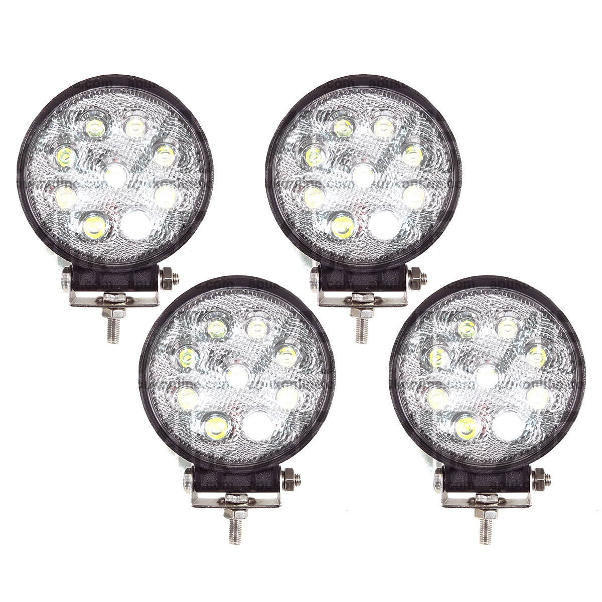 4 x 27W LED work Light Lamp 12V Flood Beam 24V Round Trailer Offroad 4X4 SUV 4WD