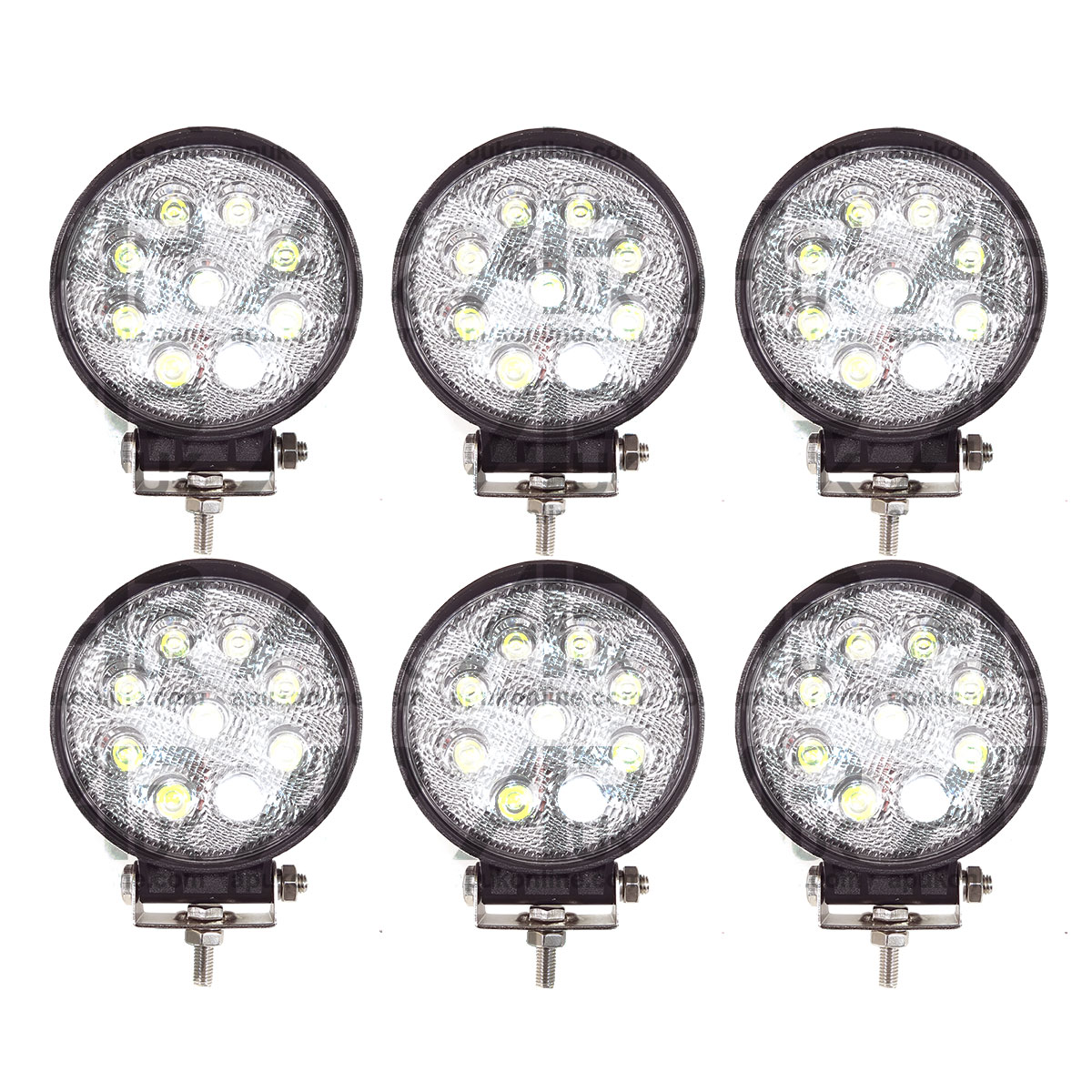 6 x 27W LED work Light Lamp 12V Flood Beam 24V Round Trailer Offroad 4X4 SUV 4wd