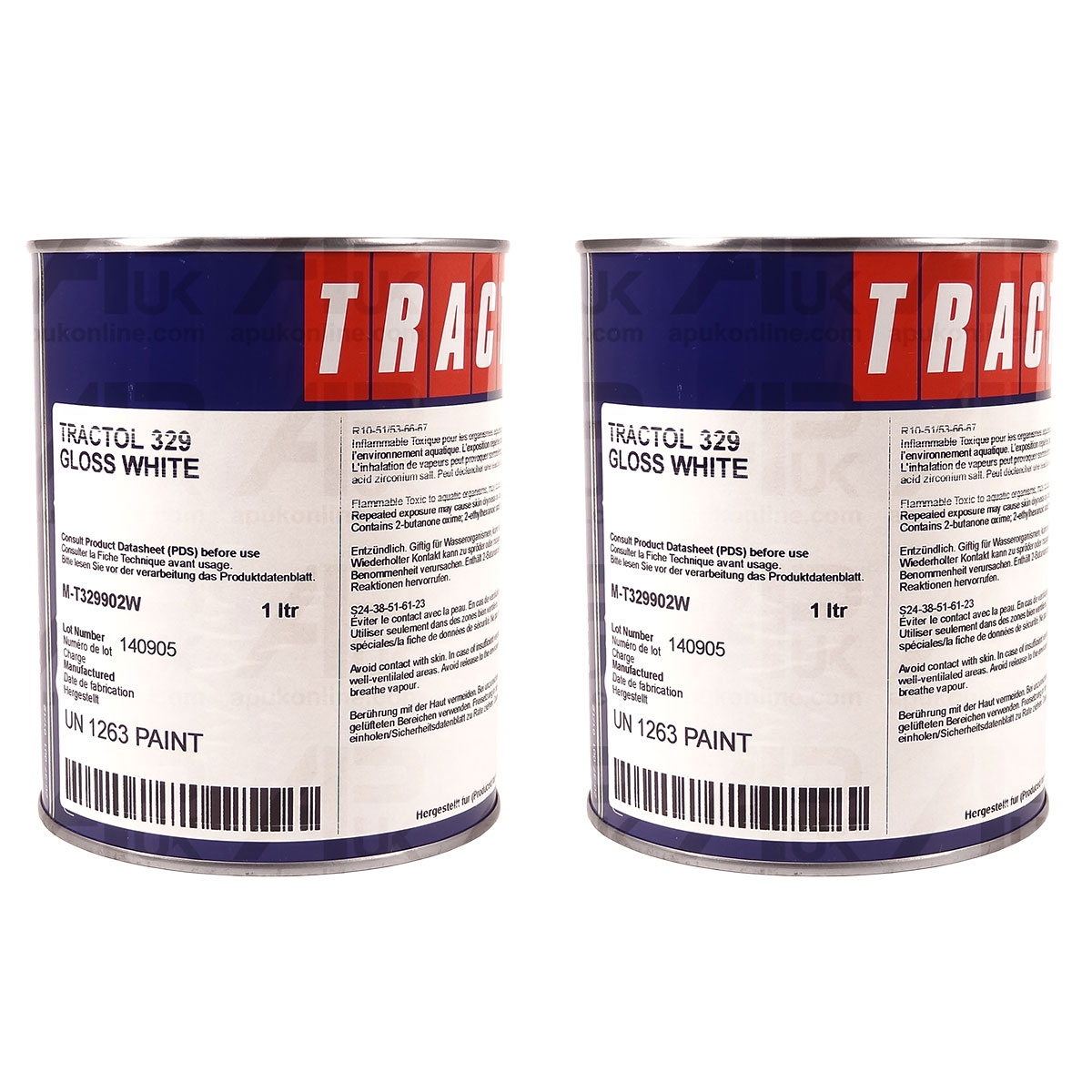 2L Gloss White Tractol Paint for Ford New Holland Case International IH Tractor