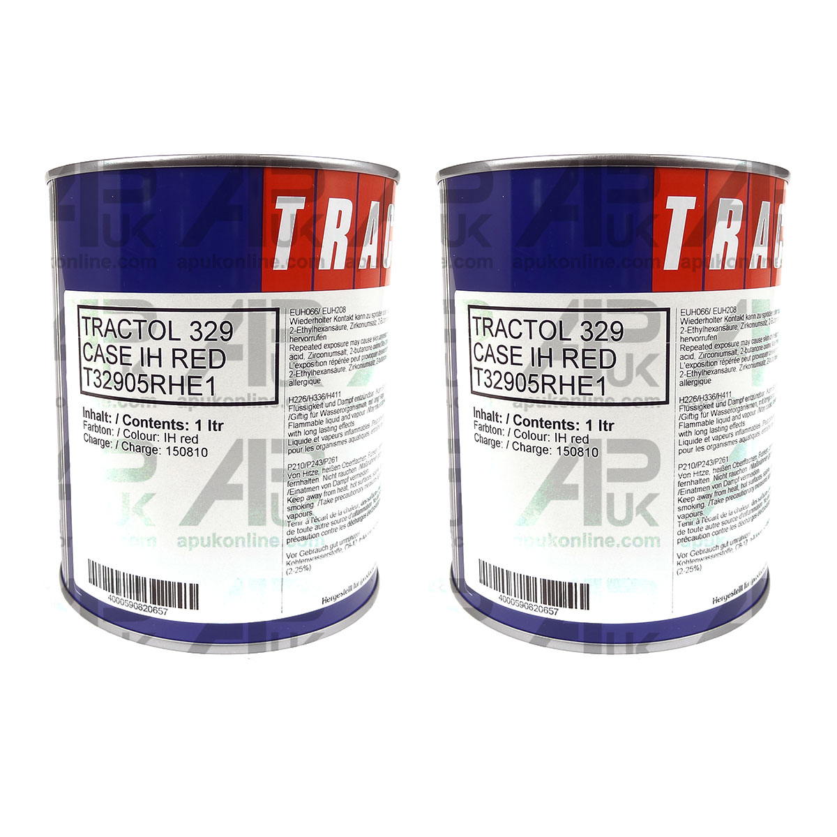 2 Litre Red Tractol Paint for Case International IH Tractor Machinery 2L