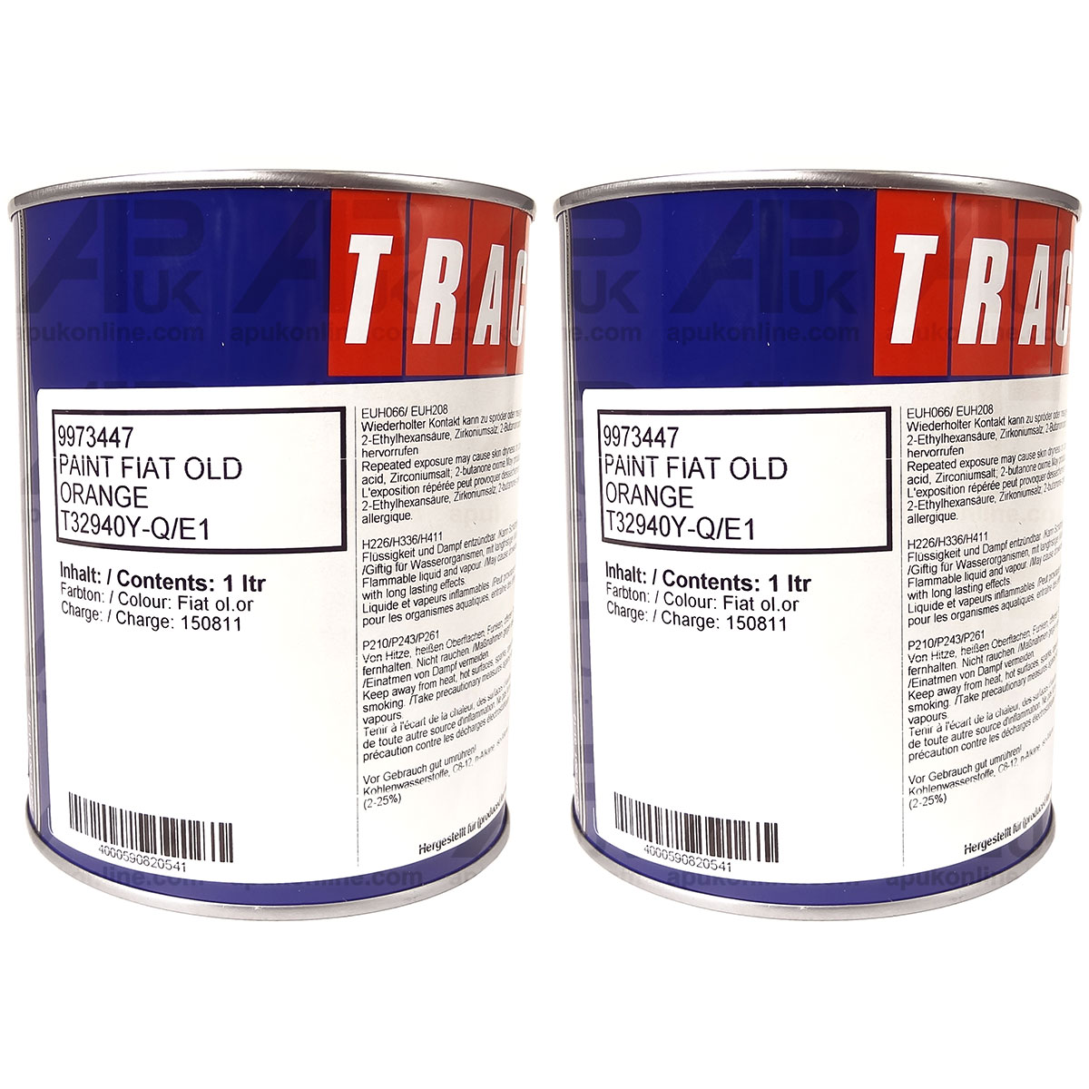 2 L Litre Old Orange Tractol Paint for Fiat Tractor Machinery Agricultural spray