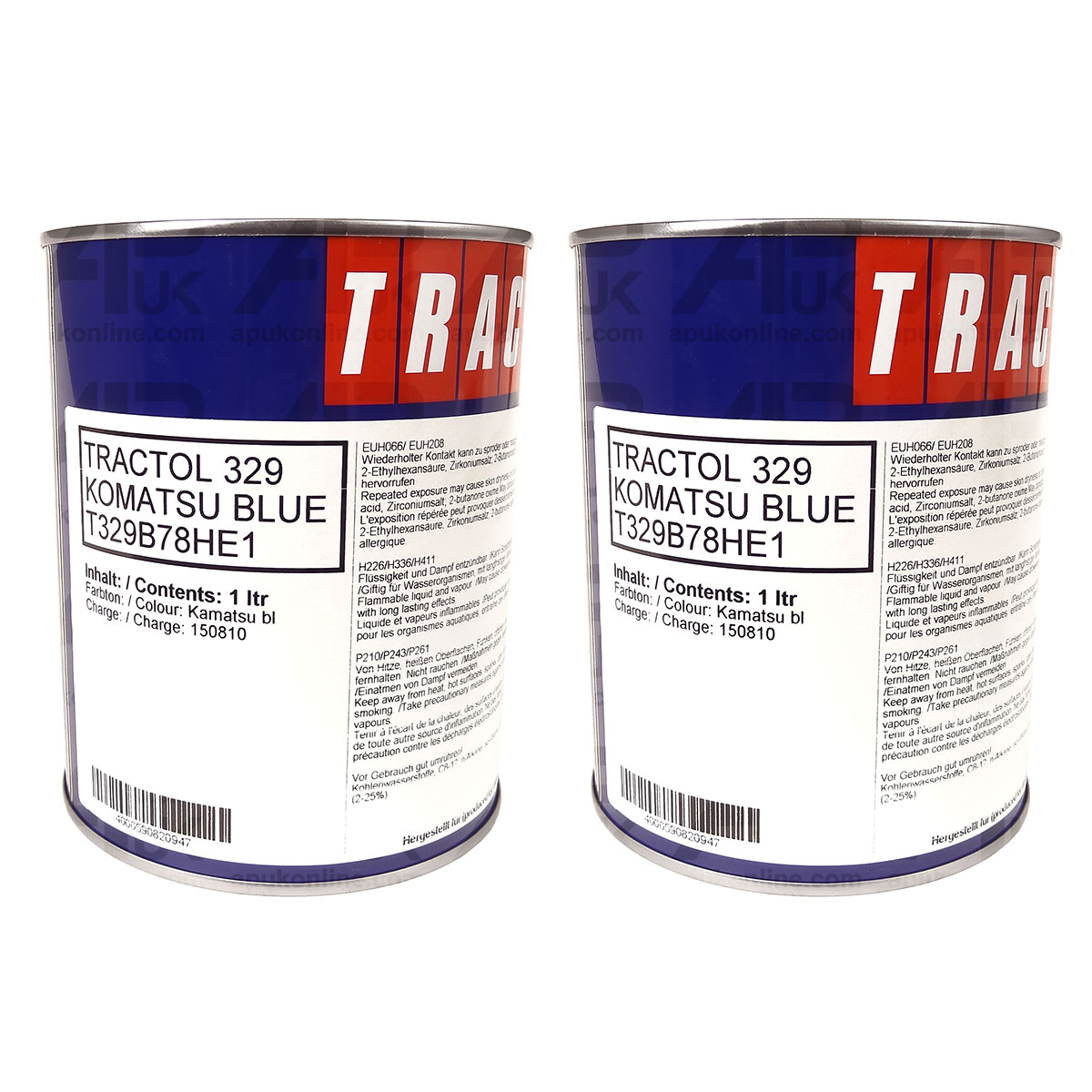 2L Blue Tractol Paint for Komatsu Mini Digger Machinery Tractor Excavator