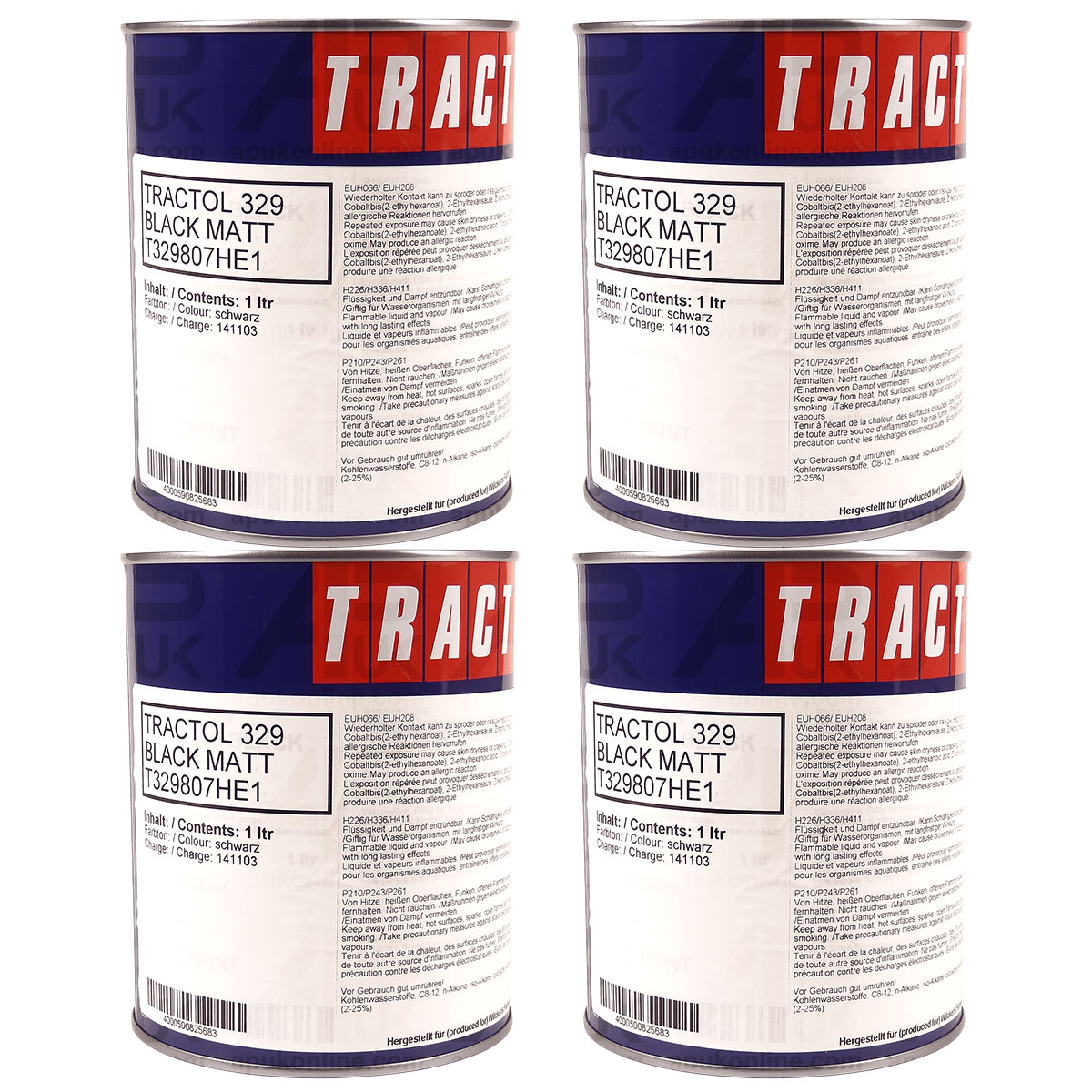 4 Litre Matt Black Tractol Paint High Quality Chassis Tractor Dumper Digger 4X4