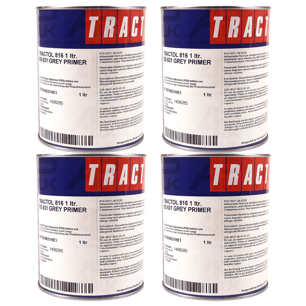 4L Grey Undercoat Primer Tractol Paint for Massey Ferguson Gray Ford NH Tractor