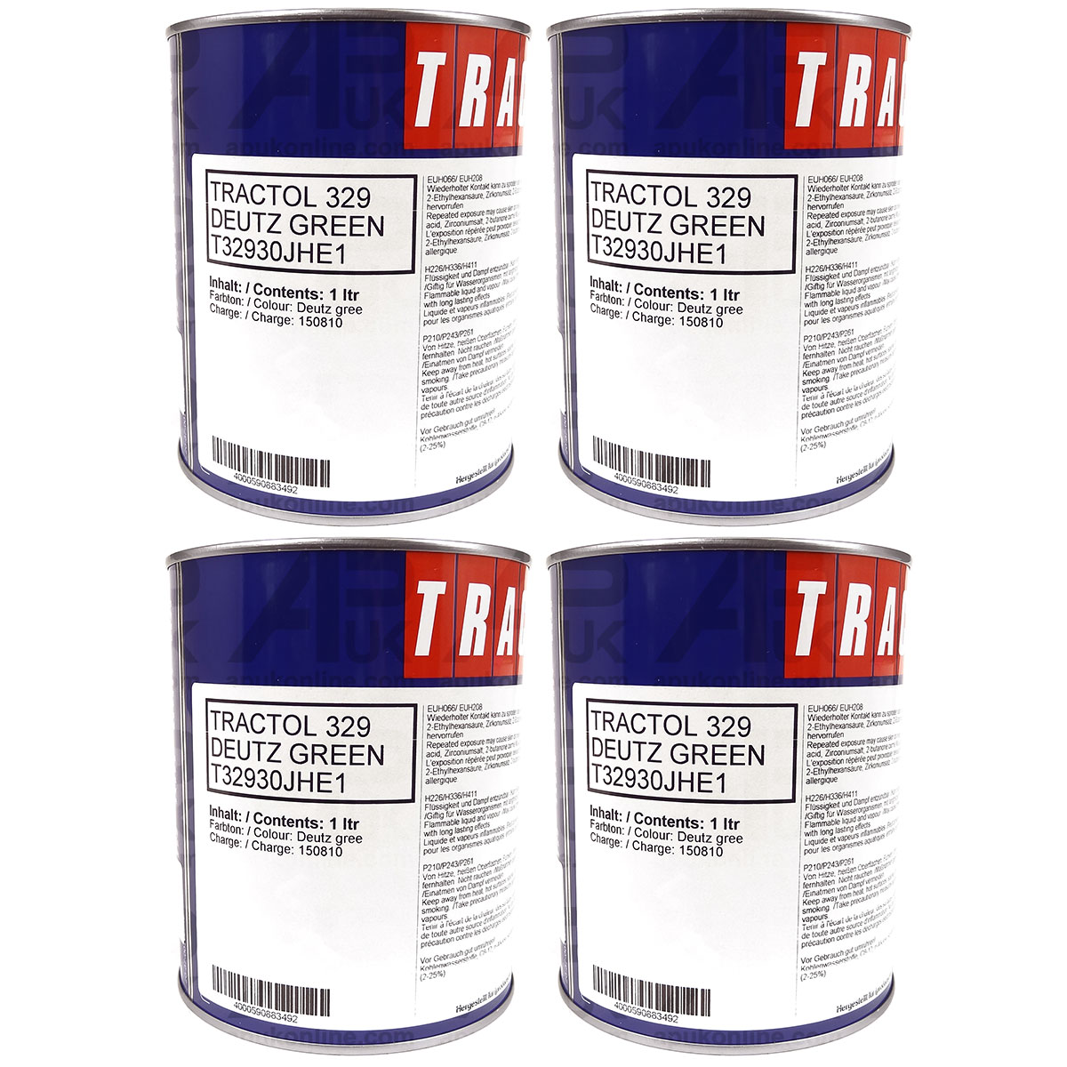 4 Litre Green Tractol Paint 4L for Deutz Fahr Tractor Machinery Agricultural