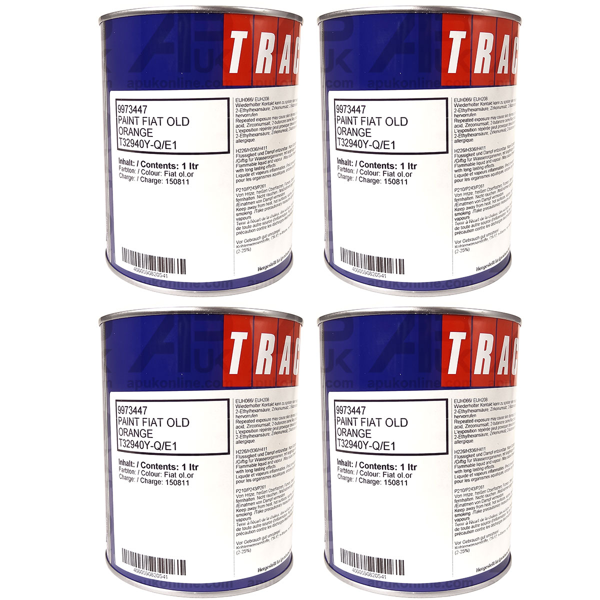 4 L Litre Old Orange Tractol Paint for Fiat Tractor Machinery Agricultural spray