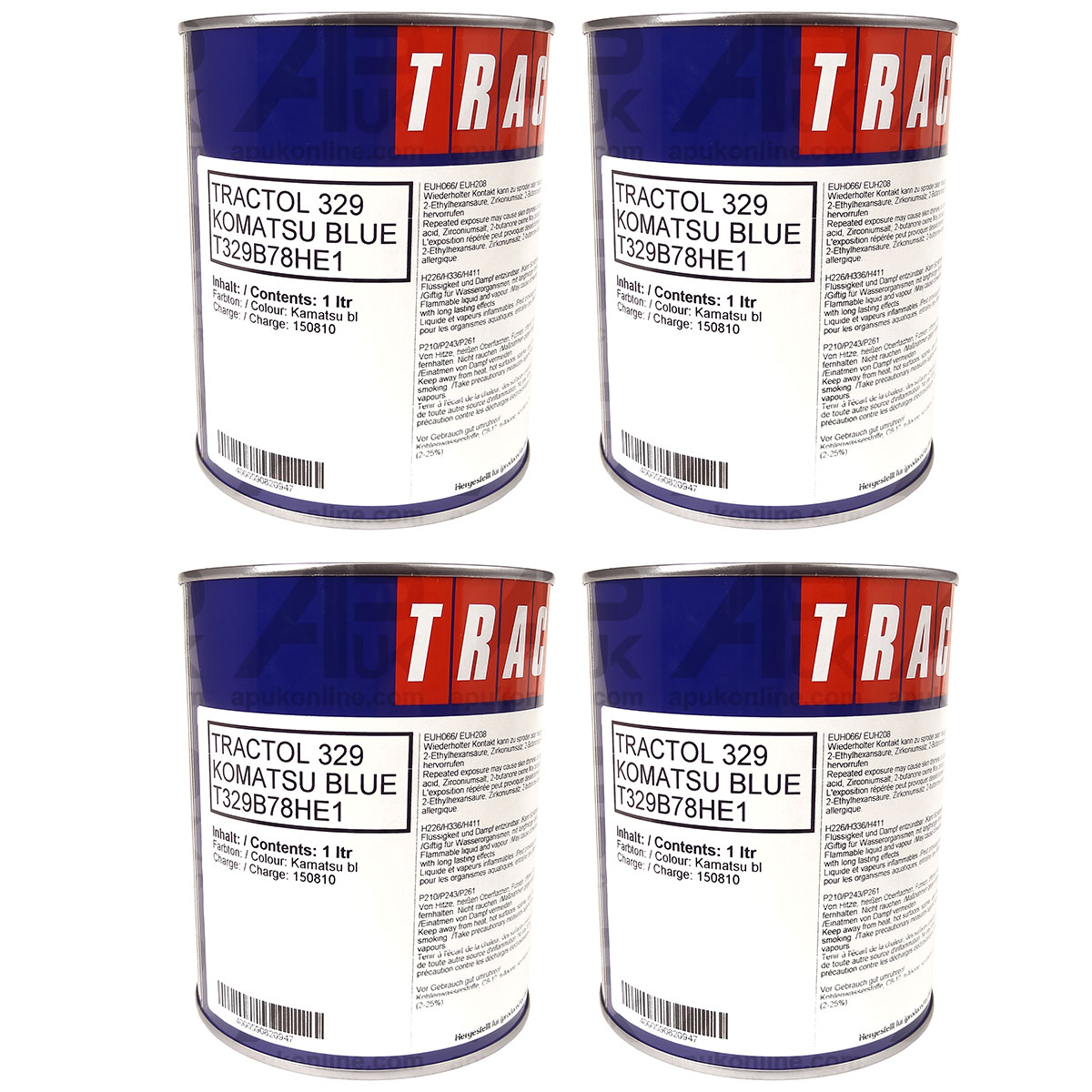 4 Litre Mini Digger Blue Tractol Paint for Komatsu Machinery Tractor Excavator