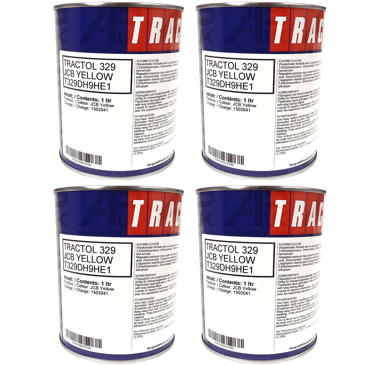 4 Litre Yellow Tractol Paint for JCB Digger Machinery Plant Excavator 3CX Enamel