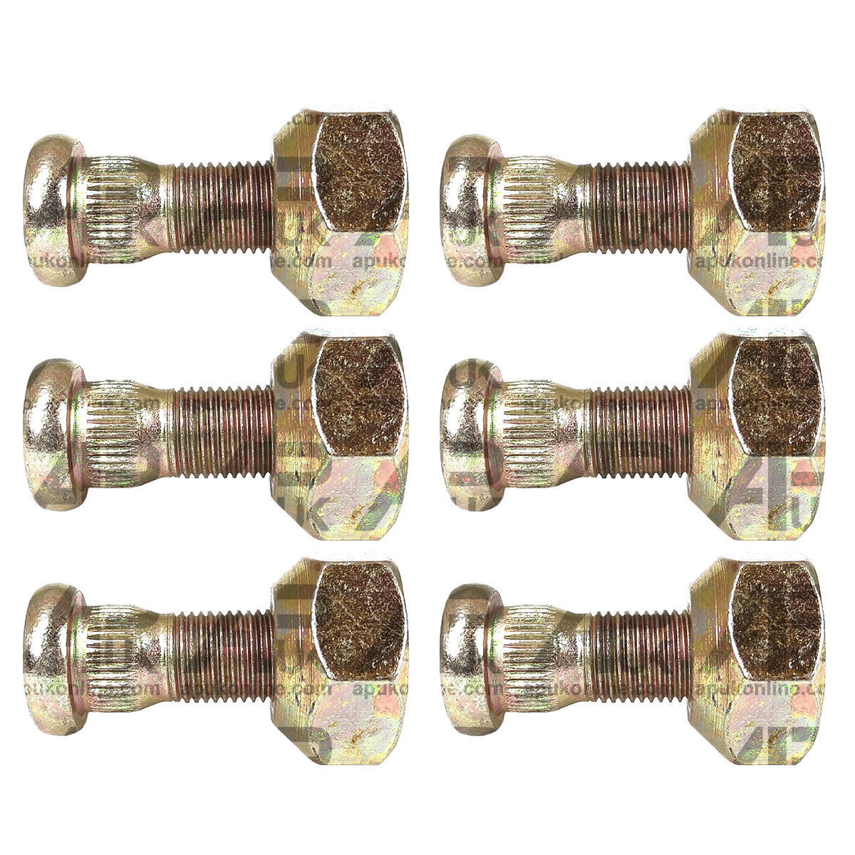 6x Front Wheel Studs & Nuts Bolt for Massey Ferguson TEA TED TEF TE20 Tractor