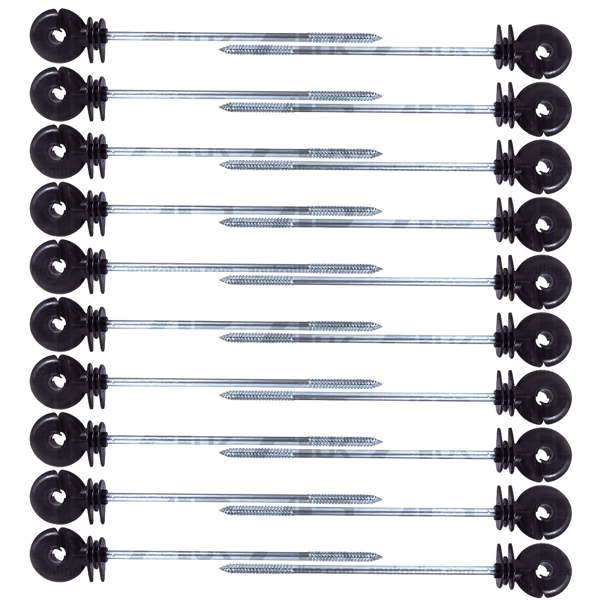 20 x Long Distance Ring Screw Insulators Electric Fence Poly wire Rope Offset