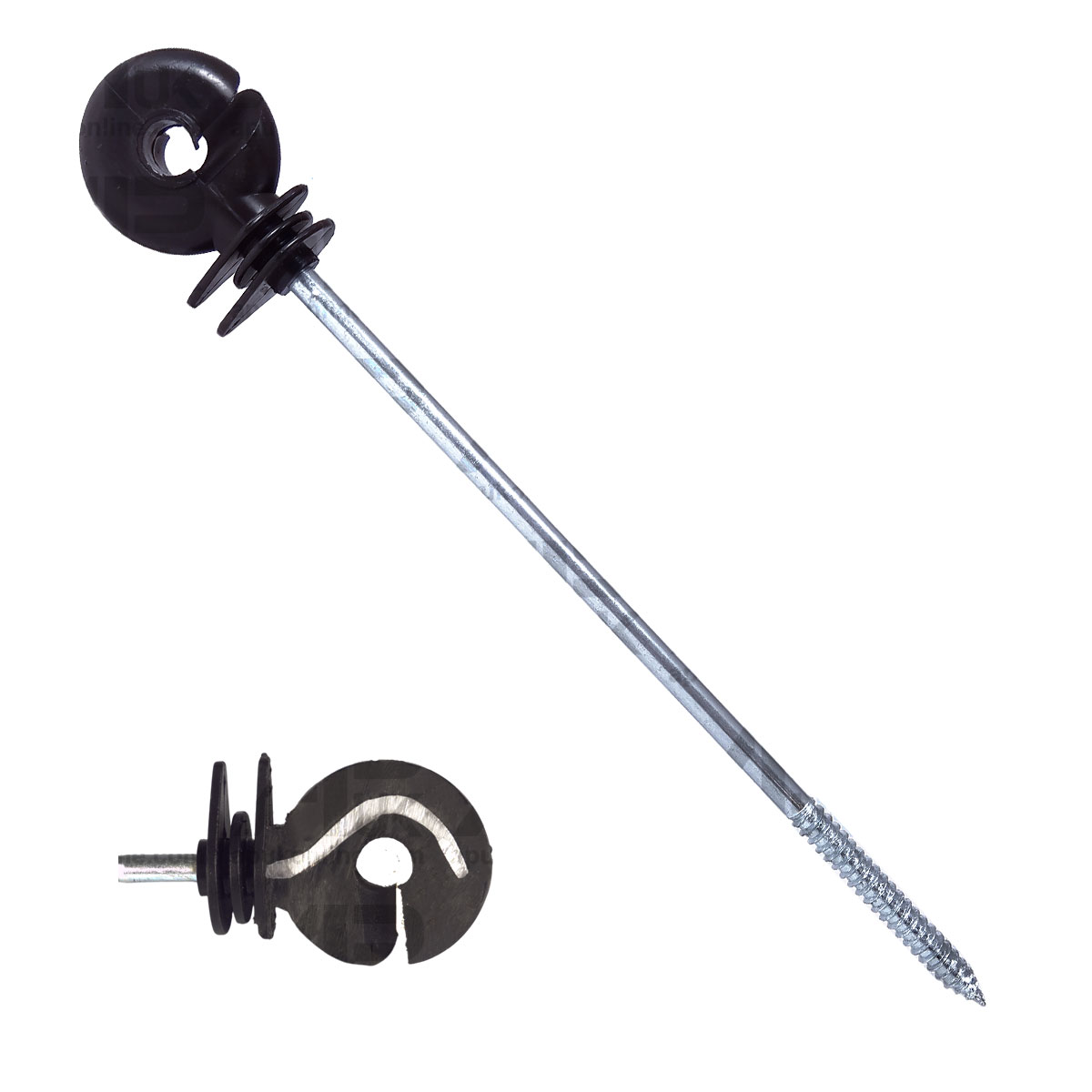 500 x Long Distance Ring Screw Insulators Electric Fence Poly wire Rope Offset