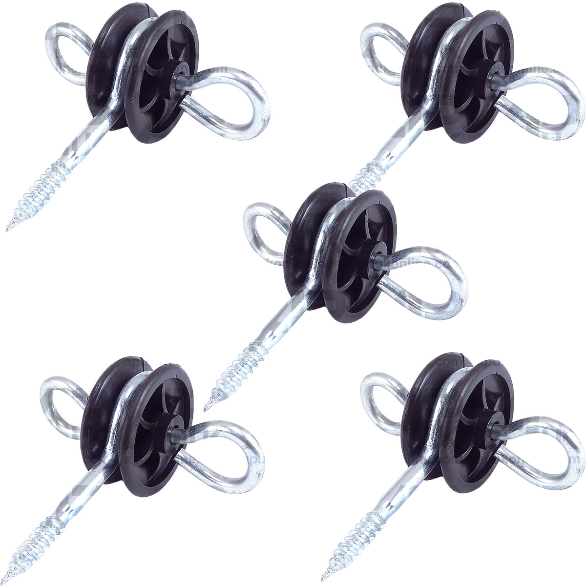 5x Electric Fence Gate Handle Insulators Anchors Tape Screw Poly Rope Fencing