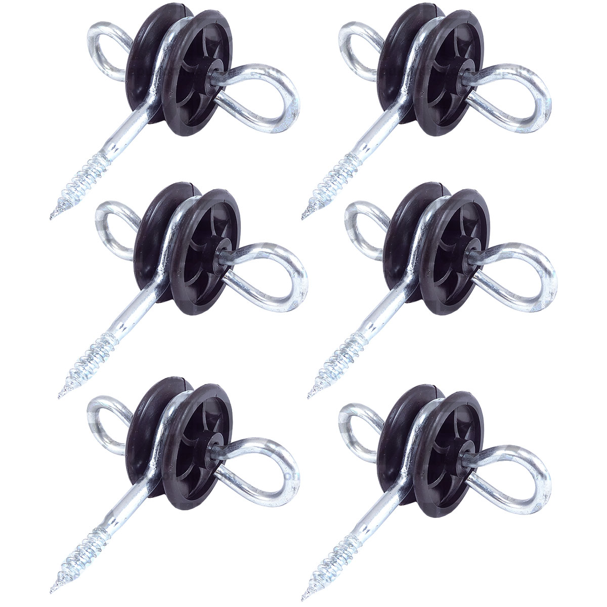 6x Electric Fence Gate Handle Insulators Anchors Tape Screw Poly Rope Fencing