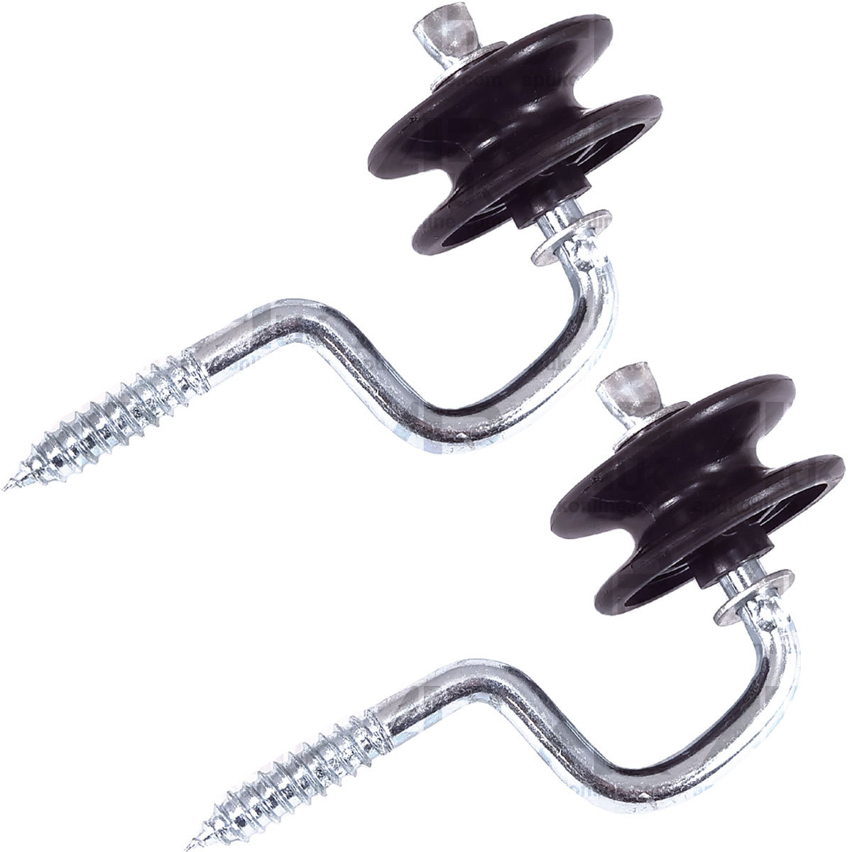 2x  Electric Fence Roller corner Insulators Screw Poly wire Rope Fencing end