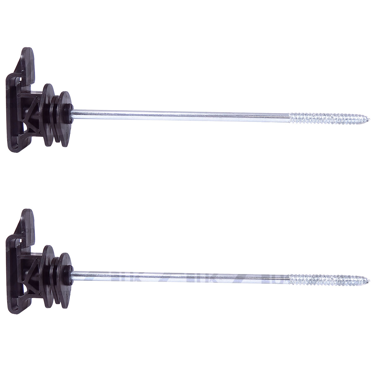 2x Electric Fence Long Screw Poly Tape Ribbon Insulators 20mm 40mm Off set Rope