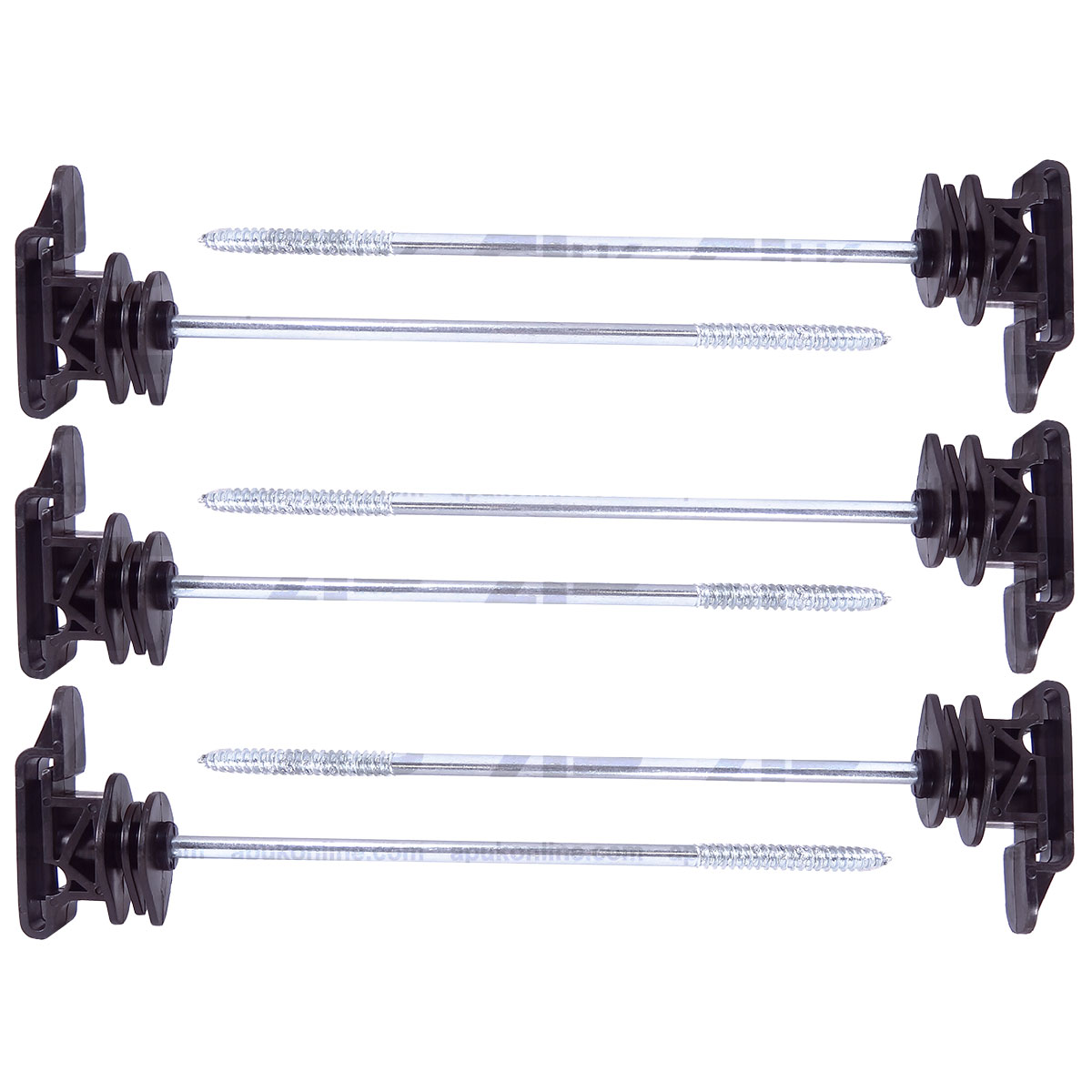 6x Electric Fence Long Screw Poly Tape Ribbon Insulators 20mm 40mm Off set Rope