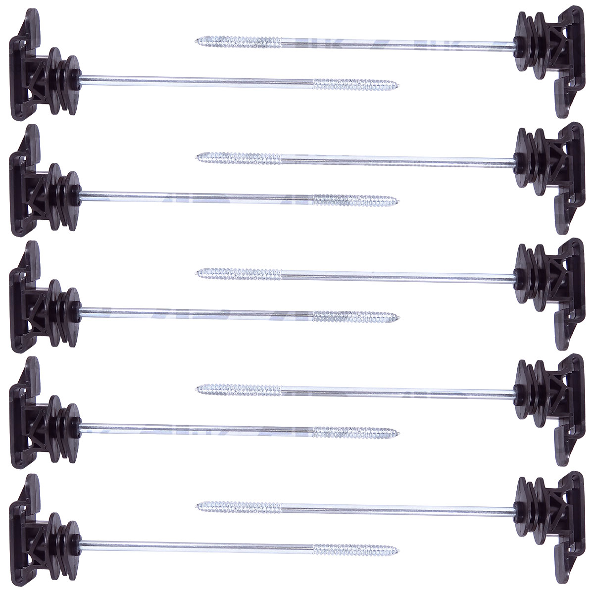 10 Electric Fence Long Screw Poly Tape Ribbon Insulators 20mm 40mm Off set Rope