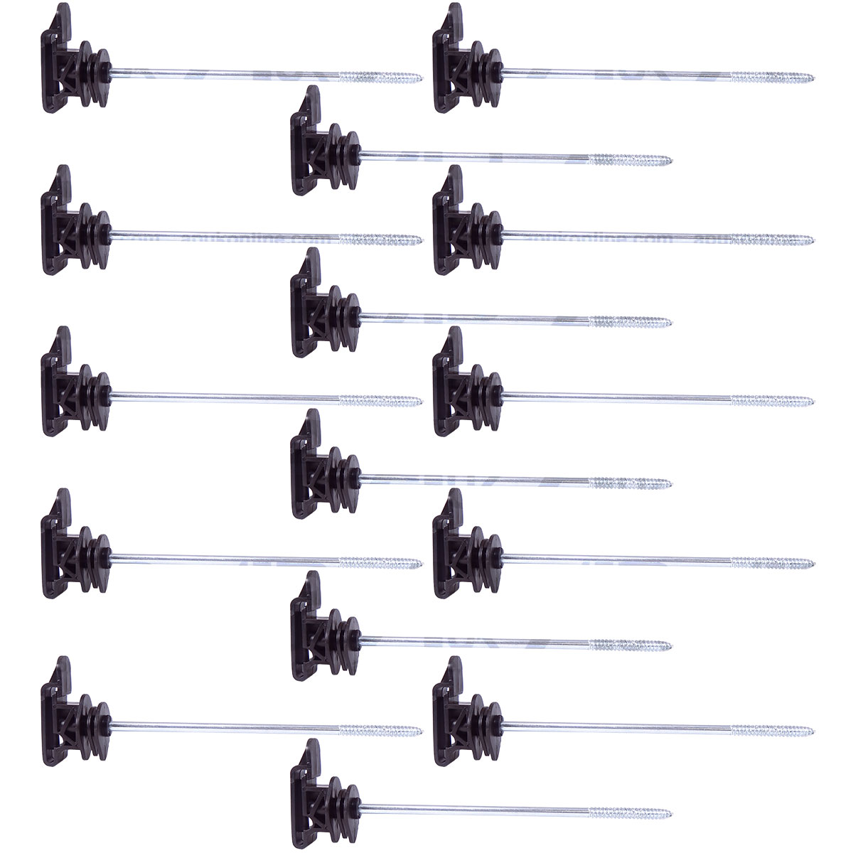 15 Electric Fence Long Screw Poly Tape Ribbon Insulators 20mm 40mm Off set Rope