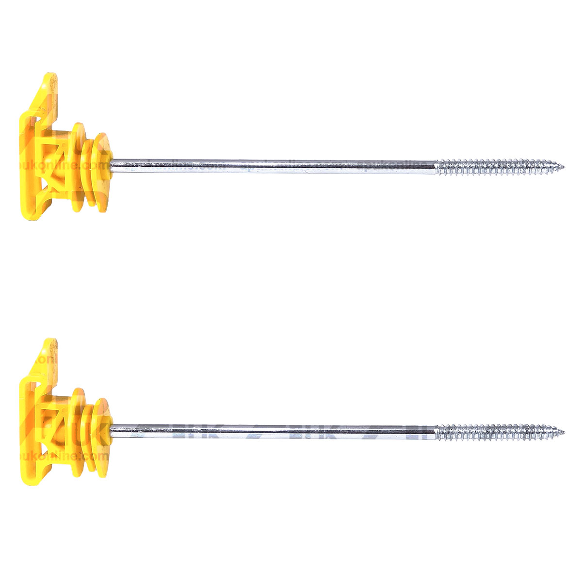 2x Electric Fence Long Screw Poly Tape Ribbon Insulators 20mm 40mm Off set Rope