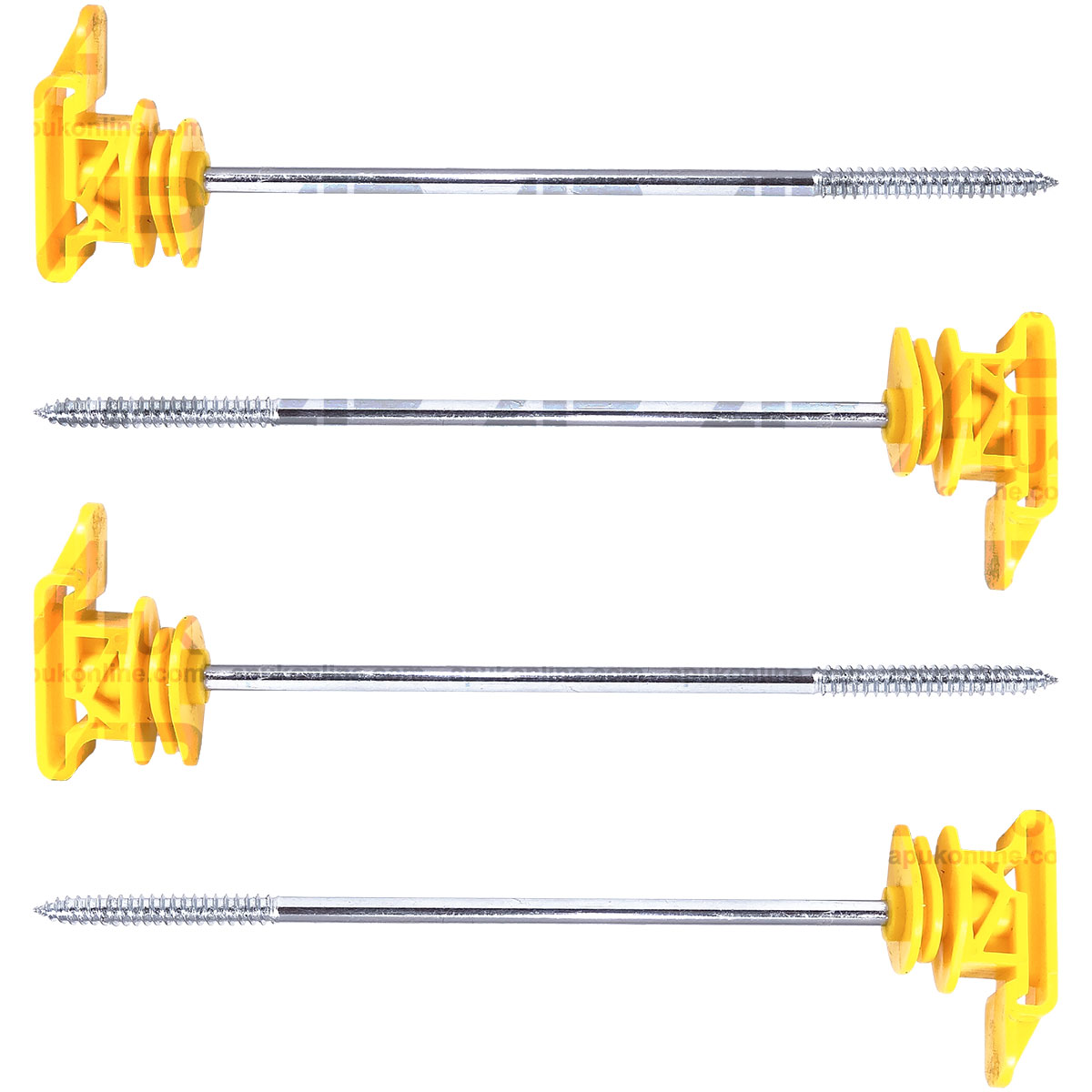 4x Electric Fence Long Screw Poly Tape Ribbon Insulators 20mm 40mm Off set Rope