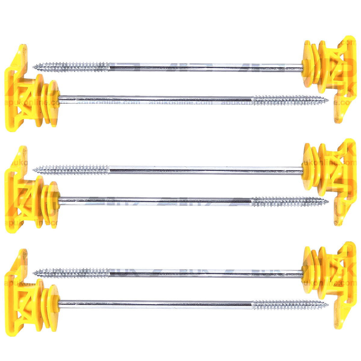 6x Electric Fence Long Screw Poly Tape Ribbon Insulators 20mm 40mm Off set Rope