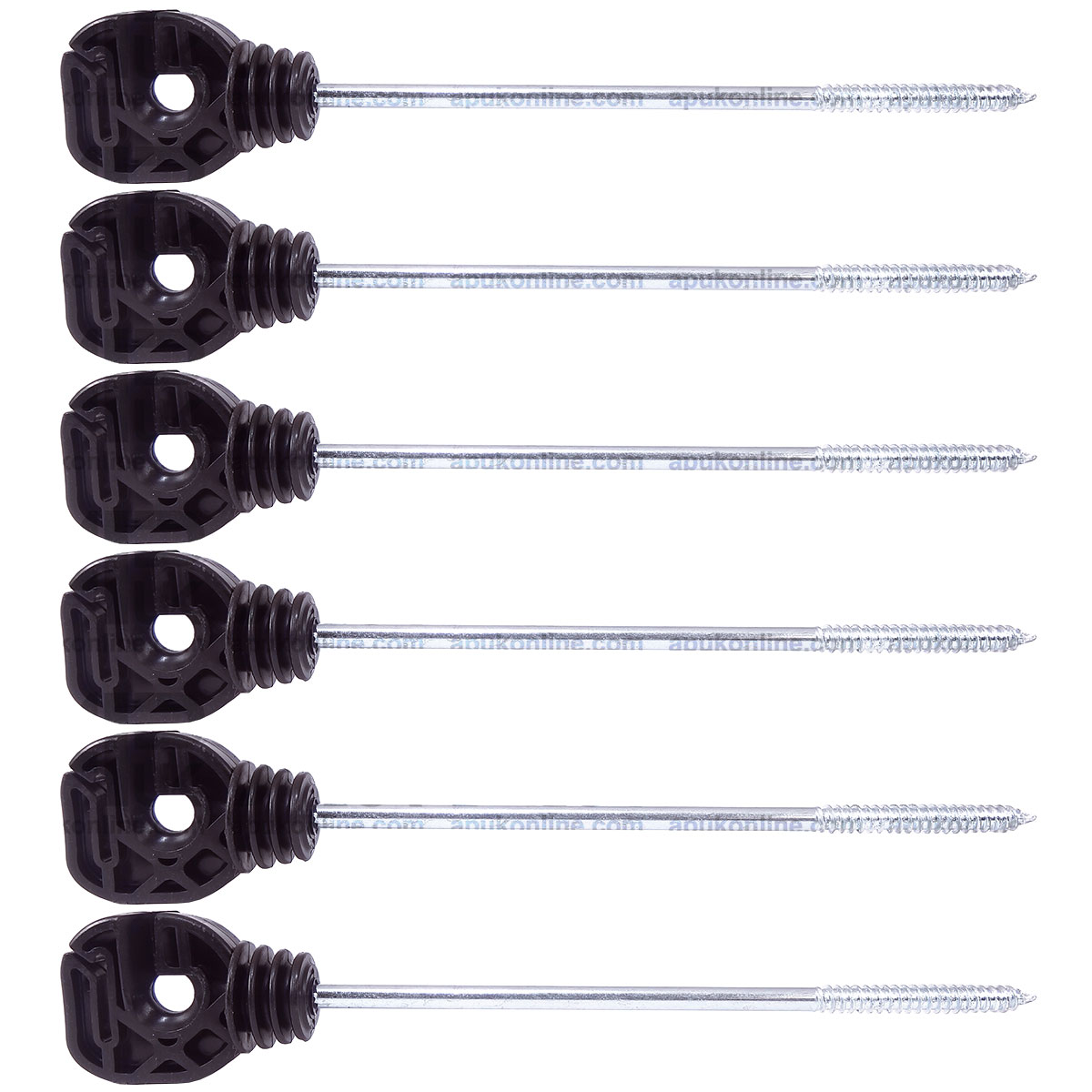 6x Electric Fence Long Multi Purpose Screw Insulators Ring Tape Wire Rope Poly