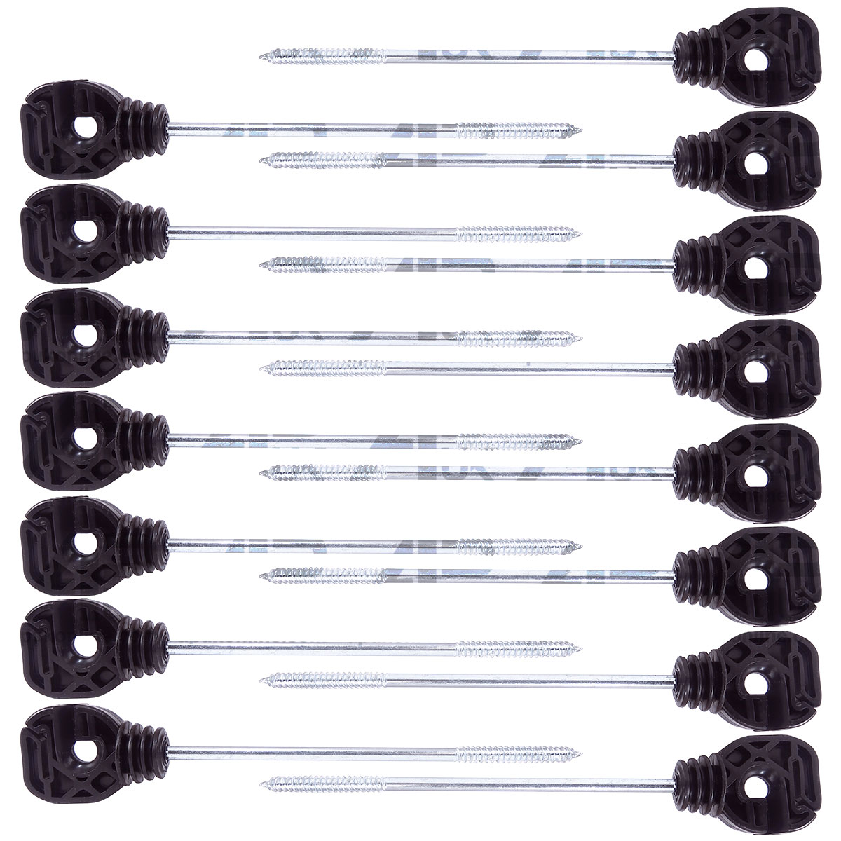 15 x Electric Fence Long Multi Purpose Screw Insulators Ring Tape Wire Rope Poly