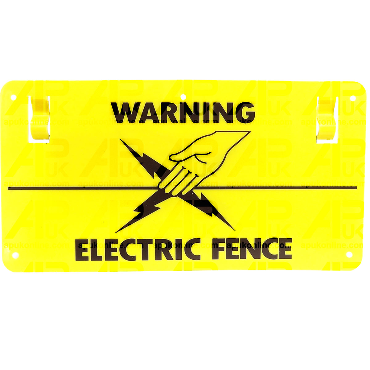 30x Electric Fence Warning Plastic Sign Double Sided Poly Wire tape Screw Fixing