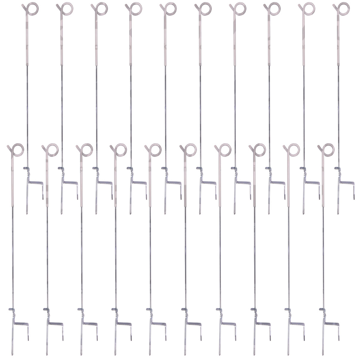 20x Electric Fence Pigtail Posts Stakes Steel 3ft Poly wire rope tape Insulators