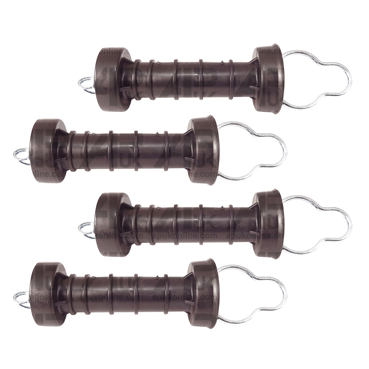 4x HD Electric Fence Loop Hook Gate Handle Spring Inside Insulator Fencing Poly