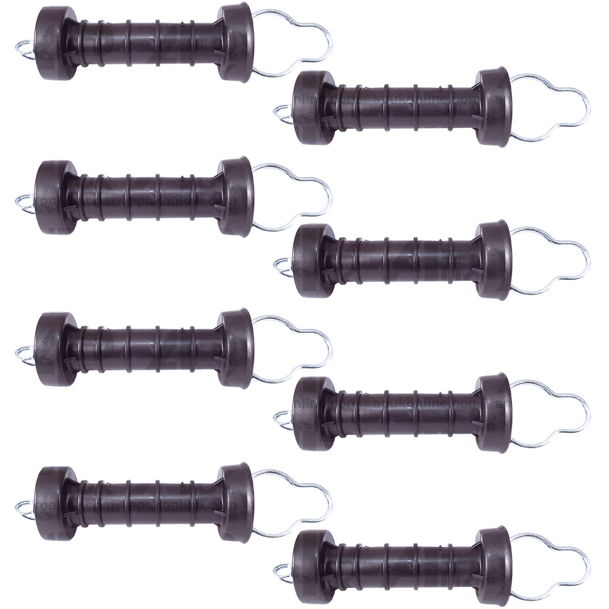 8x HD Electric Fence Loop Hook Gate Handle Spring Inside Insulator Fencing Poly