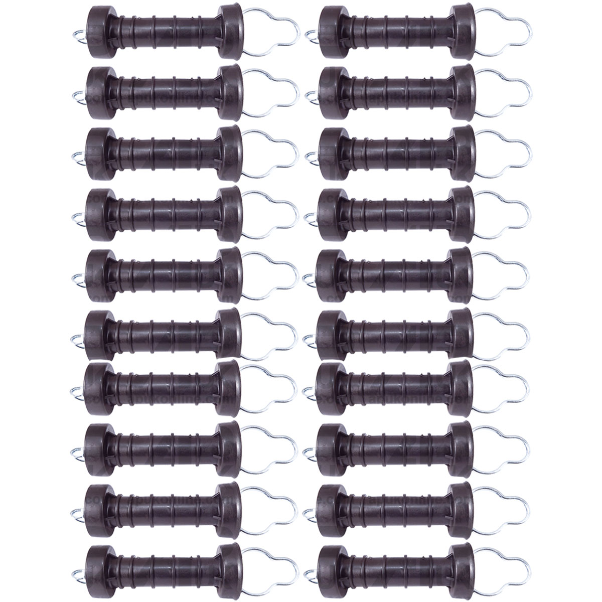 20 x HD Electric Fence Loop Hook Gate Handle Spring Inside Insulator Fencing NEW