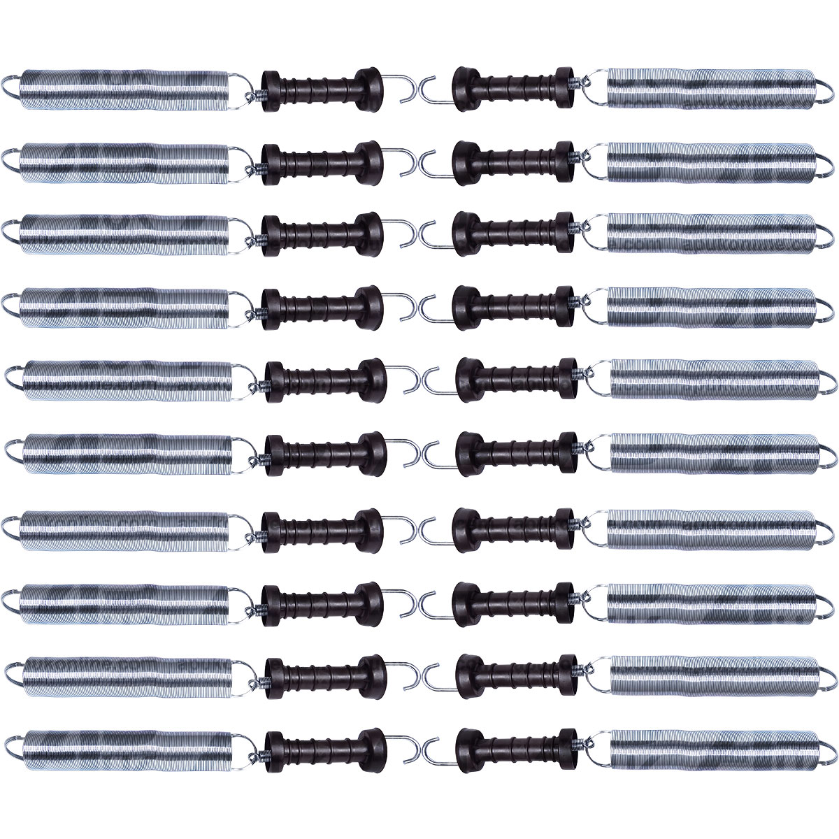 20 x Heavy Duty Electric Fence Gate Handle with 5m Spring Poly Insulator Kit NEW