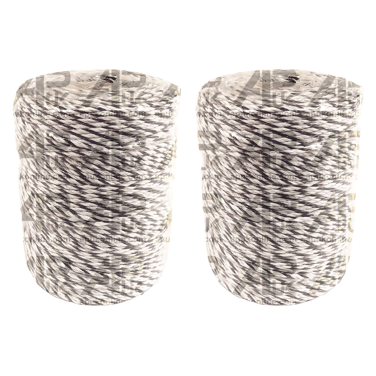 2 Rolls 200m x 3mm 9 Strand Electric Fence Polywire Poly Wire Fencing Energiser