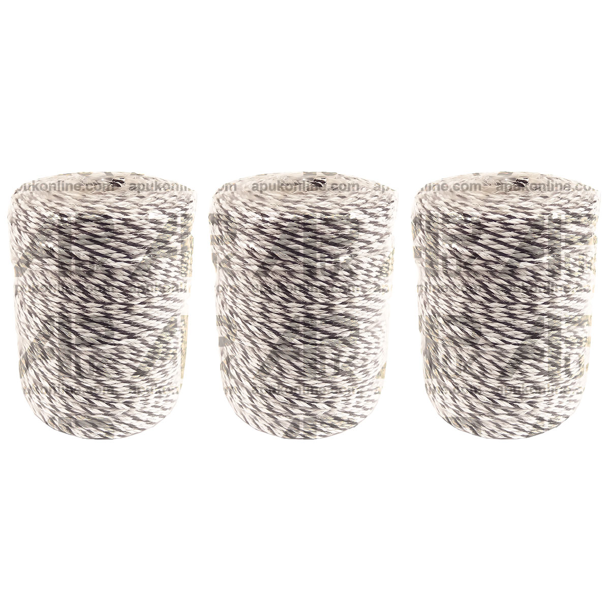 3 Rolls 200m x 3mm 9 Strand Electric Fence Polywire Poly Wire Fencing Energiser