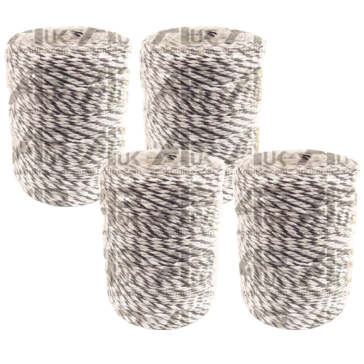 4 Rolls 200m x 3mm 9 Strand Electric Fence Polywire Poly Wire Fencing Energiser