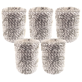 5 x Poly Wire 9 strands 9 X stainless steel 0.2mm Black + White