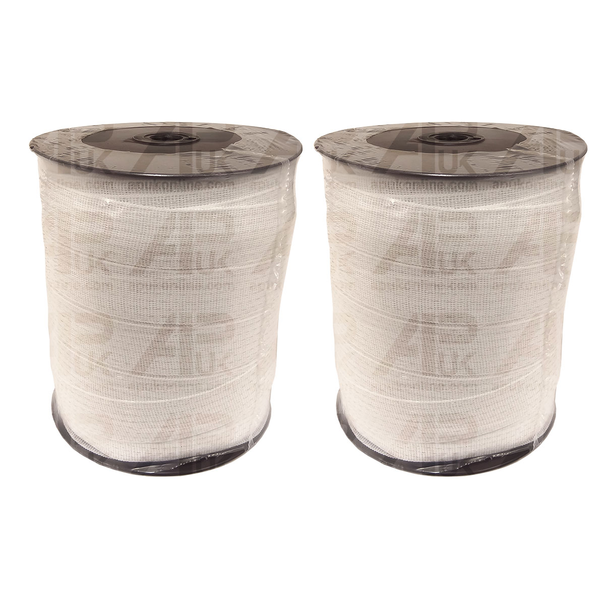 2x 200mx 40mm Electric Fence Poly tape Fencing Horse Pony White Paddock Ribbon
