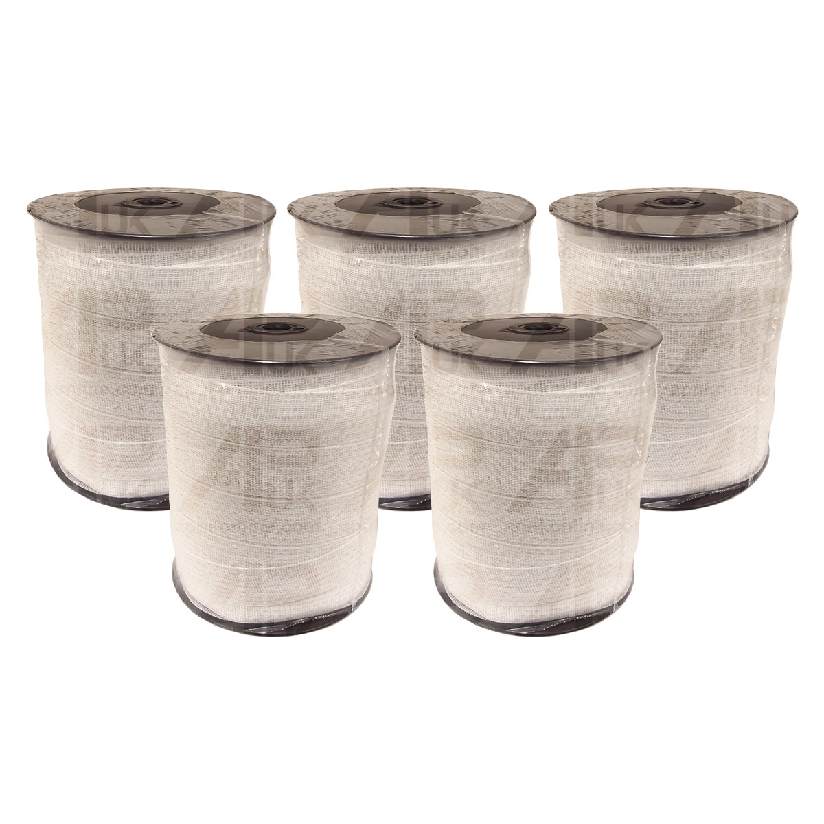 5x 200mx 40mm Electric Fence Poly tape Fencing Horse Pony White Paddock Ribbon