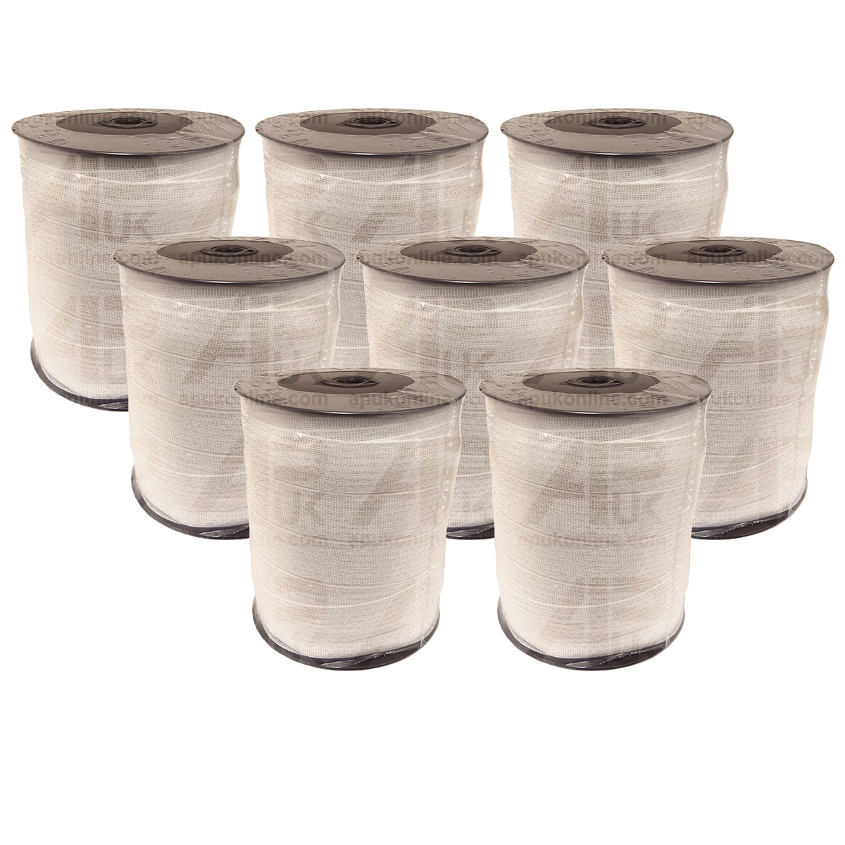 8x Electric Fence Poly Tape White Paddock Ribbon 200m x 40mm APUK Online