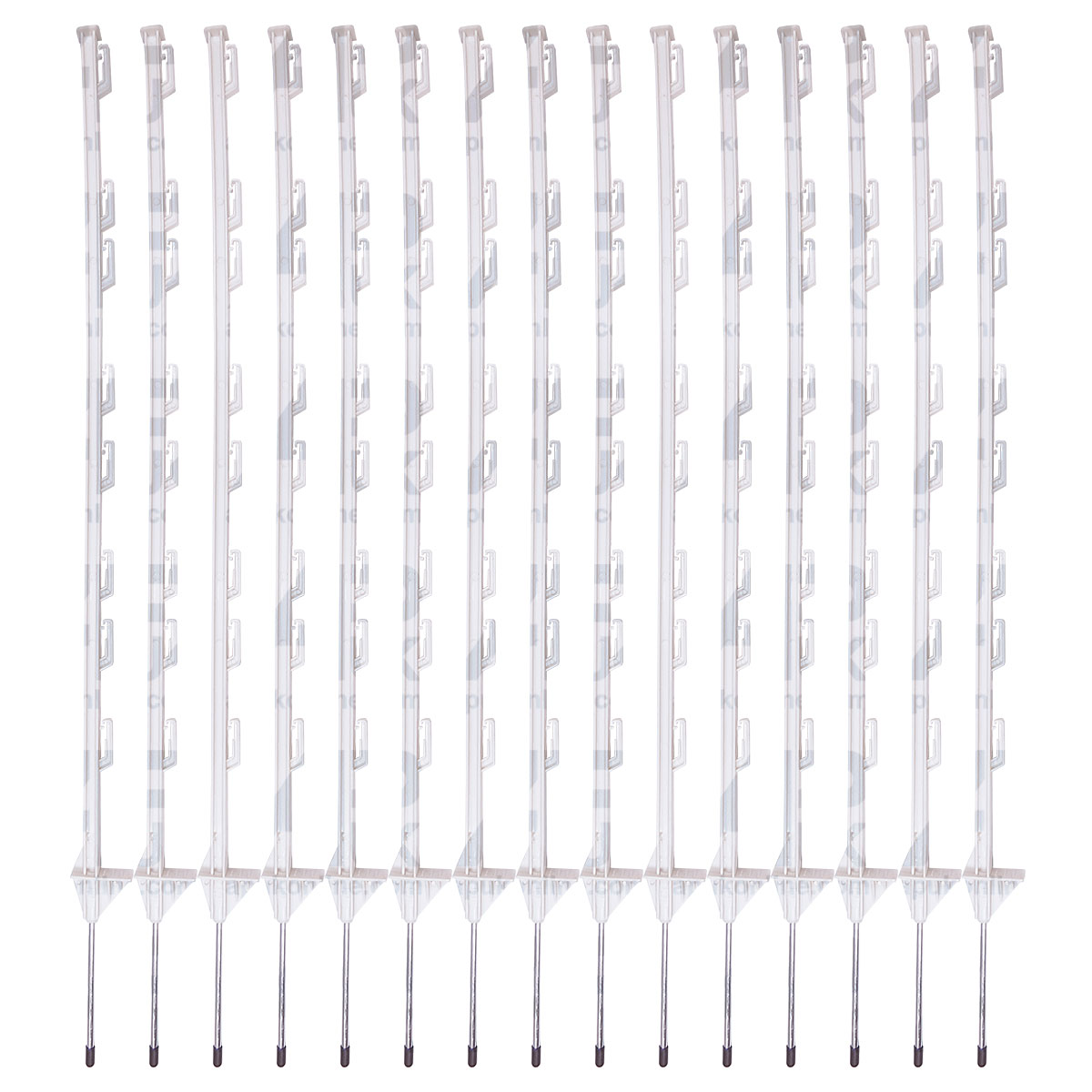 15 x 4ft Electric Fence White Poly Posts Poles Stakes 4 Foot Horse Post Tape NEW