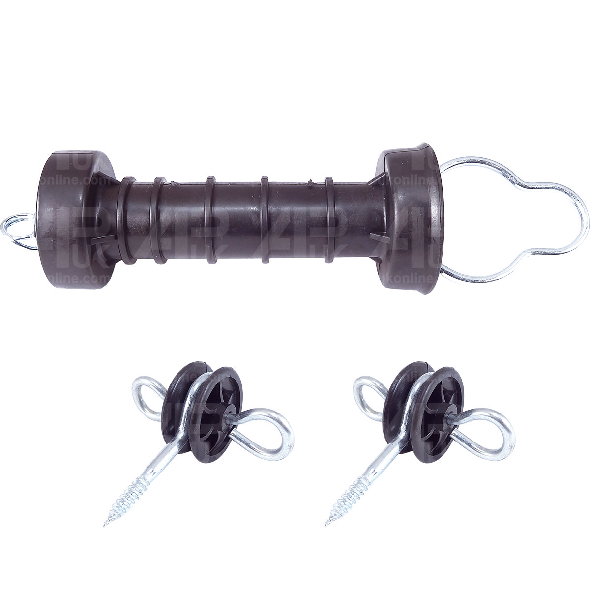 1x Electric Fence Loop Gate Handle and 2x Anchor Insulators Kit Heavy Duty NEW