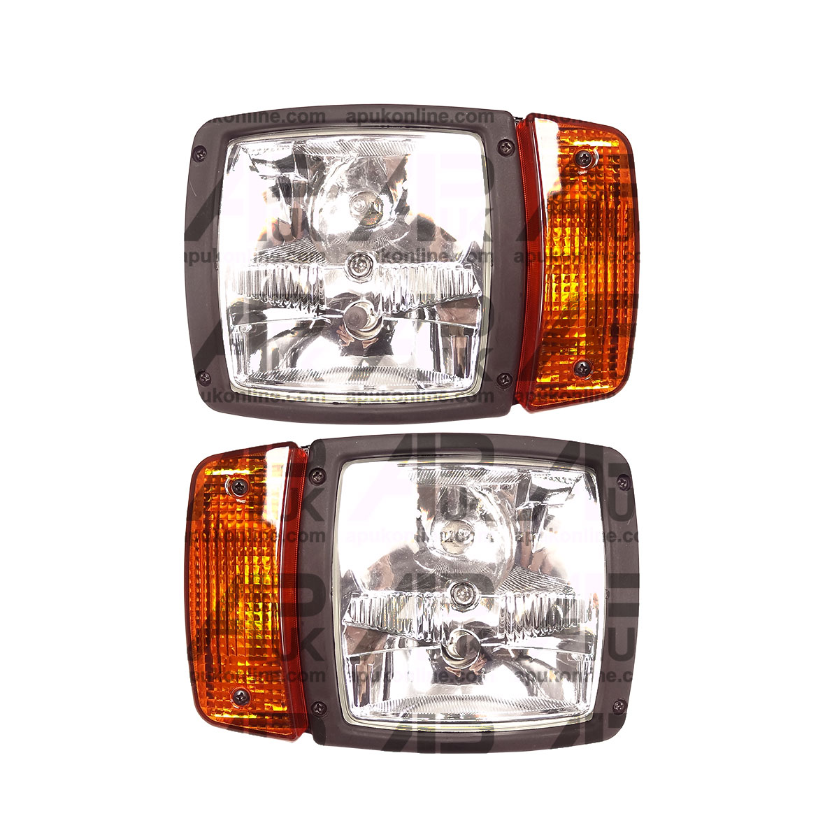 Pair Headlights Headlamps for JCB Telescopic Handler Indicator Excavator LH &amp; RH
