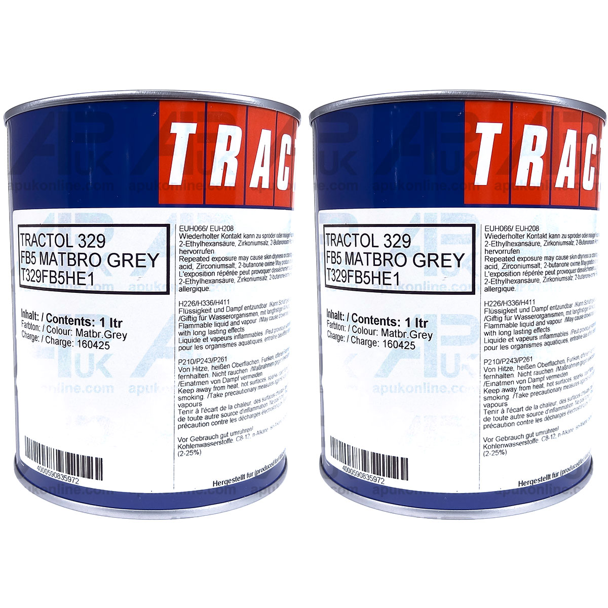 2 Litre Ltr Tin Matbro Telehandler Loader Forklift Telescopic Grey Paint Tractol